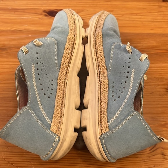 OnFoot Blue Suede Perforated Lace Up Sneakers made in Spain eu 42 - Picture 8 of 12